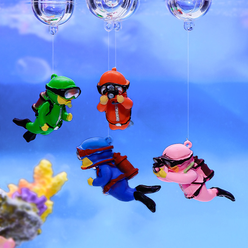 Aquarium Fish Games - Fish Tank Diver เครื่องประดับตกแต่งภูมิทัศน์ Aquarium ของขวัญยอดนิยมลอย,
