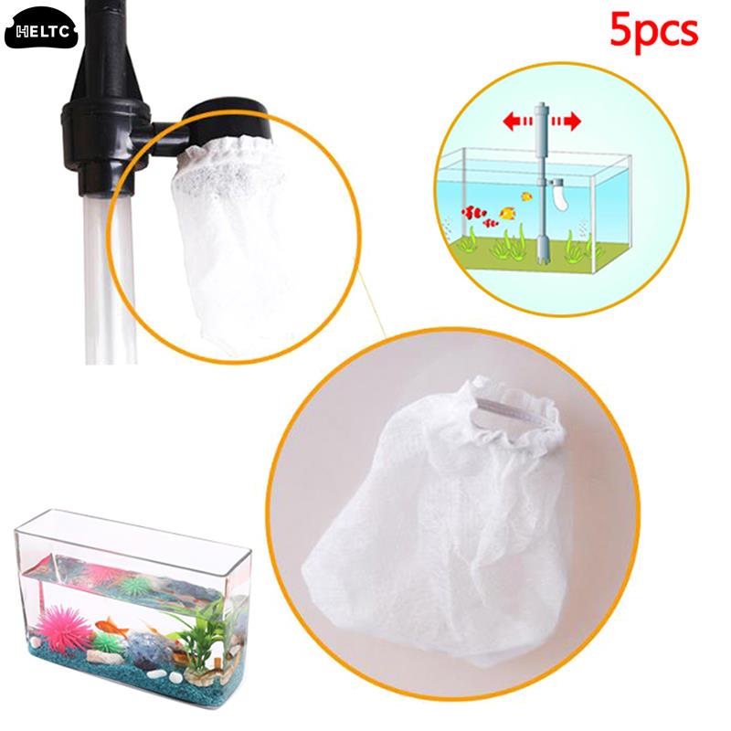 Aquarium Fish Electric - 5Pc Aquarium Siphon ถุงกรองถังปลาไฟฟ้าน้ำ Changer ที่ทำความสะอาดก้อนกรวดเปลี่ยนได้ตาข่ายถุงทรายเครื่องซักผ้าทำความสะอาด