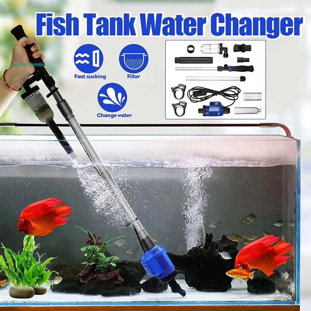 Aquarium Fish Electric - เครื่องทำความสะอาดตู้ปลาอัตโนมัติ ซันซัน รุ่น HXS-02 พร้อมระบบเปลี่ยนน้ำ ดูดตะกอน