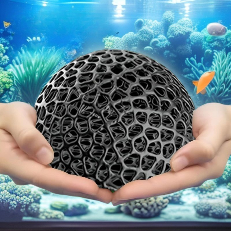 Aquarium Fish Games - ของตกแต่งรูปถ้ำซ่อนตัวสำหรับปลาและกุ้ง ทำจากวัสดุพิมพ์ 3 มิติ สำหรับสัตว์น้ำเพื่อเพาะพันธุ์ เล่น