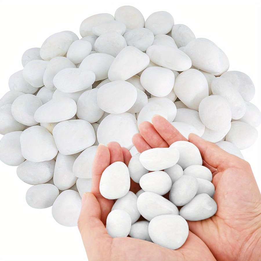 Aquarium Fish Buy - หินกรวดขัดเงาสีขาวธรรมชาติ ขนาด 2-3 ซม. น้ำหนัก 200/400