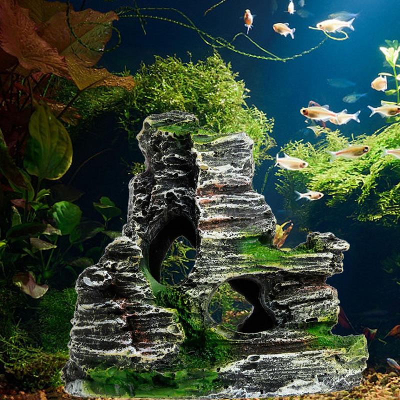 Aquarium Fish Games - พิพิธภัณฑ์สัตว์น้ําหินทรายตกแต่งถังปลาภูมิทัศน์หินเครื่องประดับปลากุ้ง Shelter Aquascape ภูมิทัศน์ Aquarium Decor