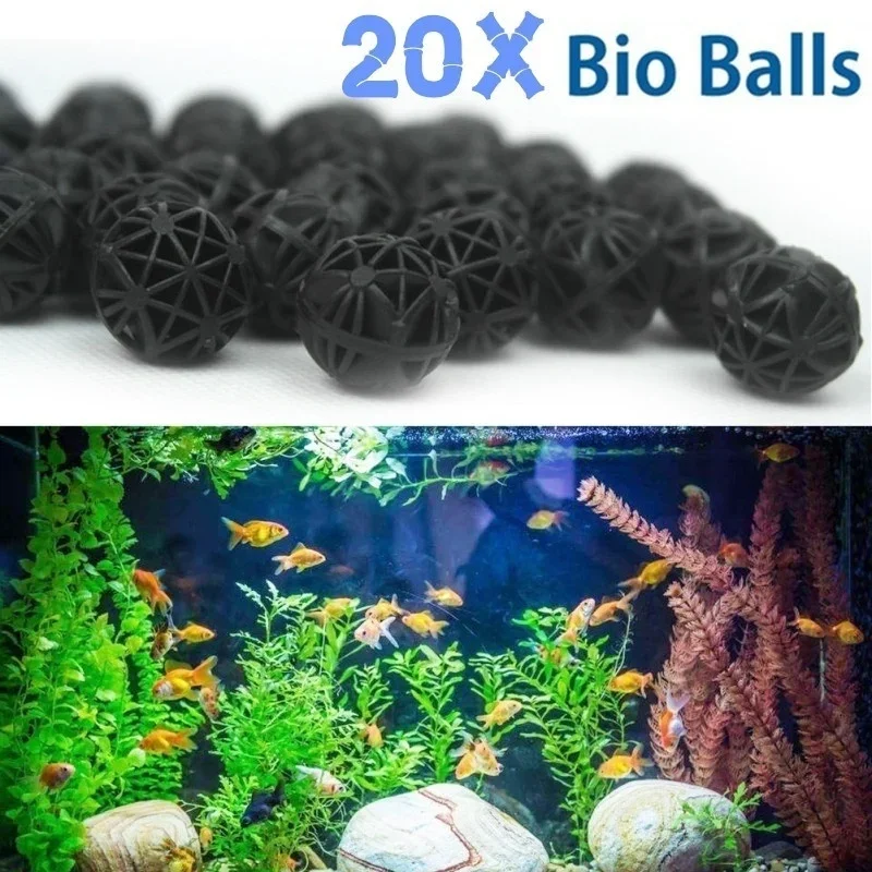 Fish Tank Filter Aquarium - ไส้กรองชีวภาพสำหรับตู้ปลา ขนาด 16 มม. จำนวน 20