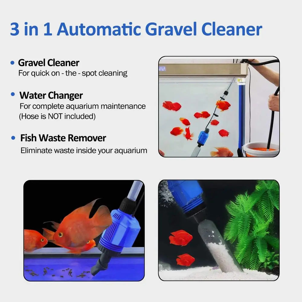 เครื่องทำความสะอาดตู้ปลาอัตโนม - Aquarium Fish Electric บทวิจารณ์และราคา