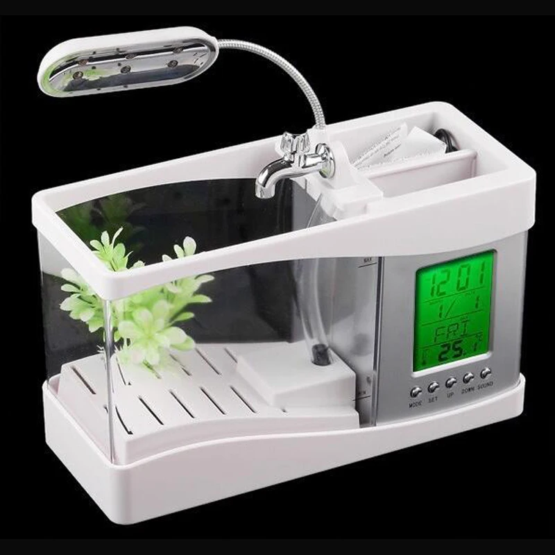 ตู้ปลาตั้งโต๊ะขนาดเล็กแบบ USB  - Aquarium Fish Electric บทวิจารณ์และราคา