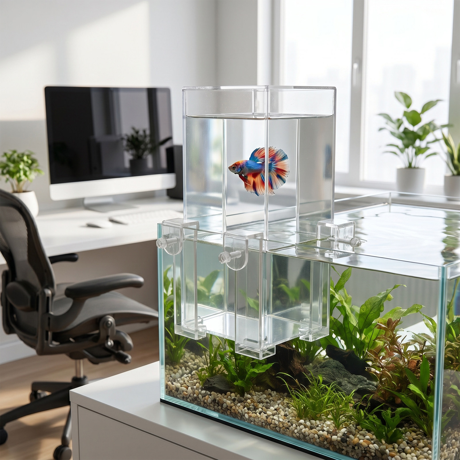 อุปกรณ์เติมน้ำตู้ปลาแบบแขวน ระ - Aquarium Fish Elevator บทวิจารณ์และราคา