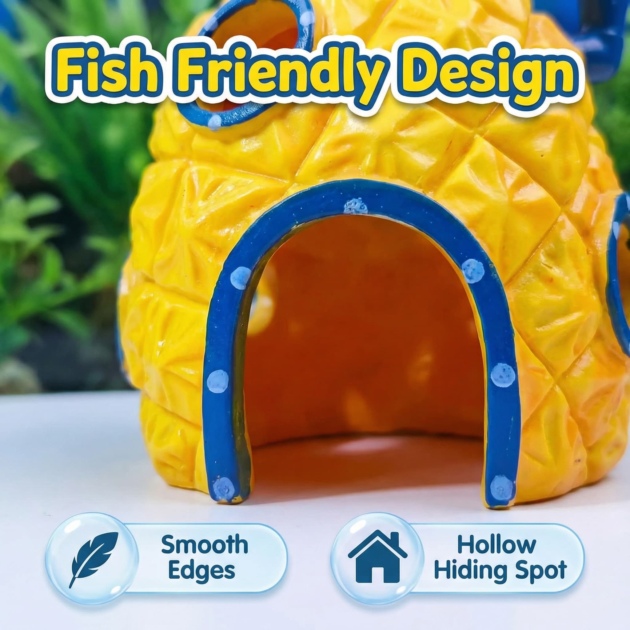 ของตกแต่งตู้ปลาทรงบ้านสับปะรด， - Aquarium Fish Games บทวิจารณ์และราคา